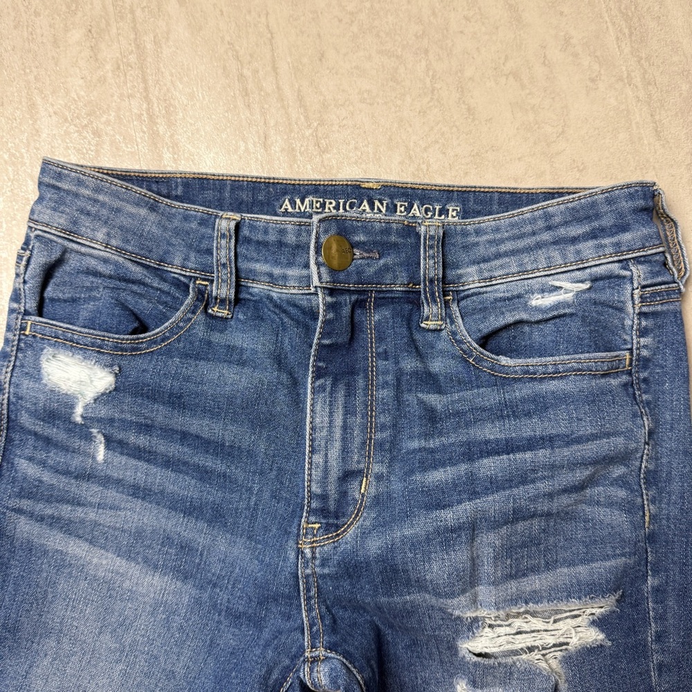 American Eagle jeans hi rise jegging distressed size 6 - Picture 4 of 10